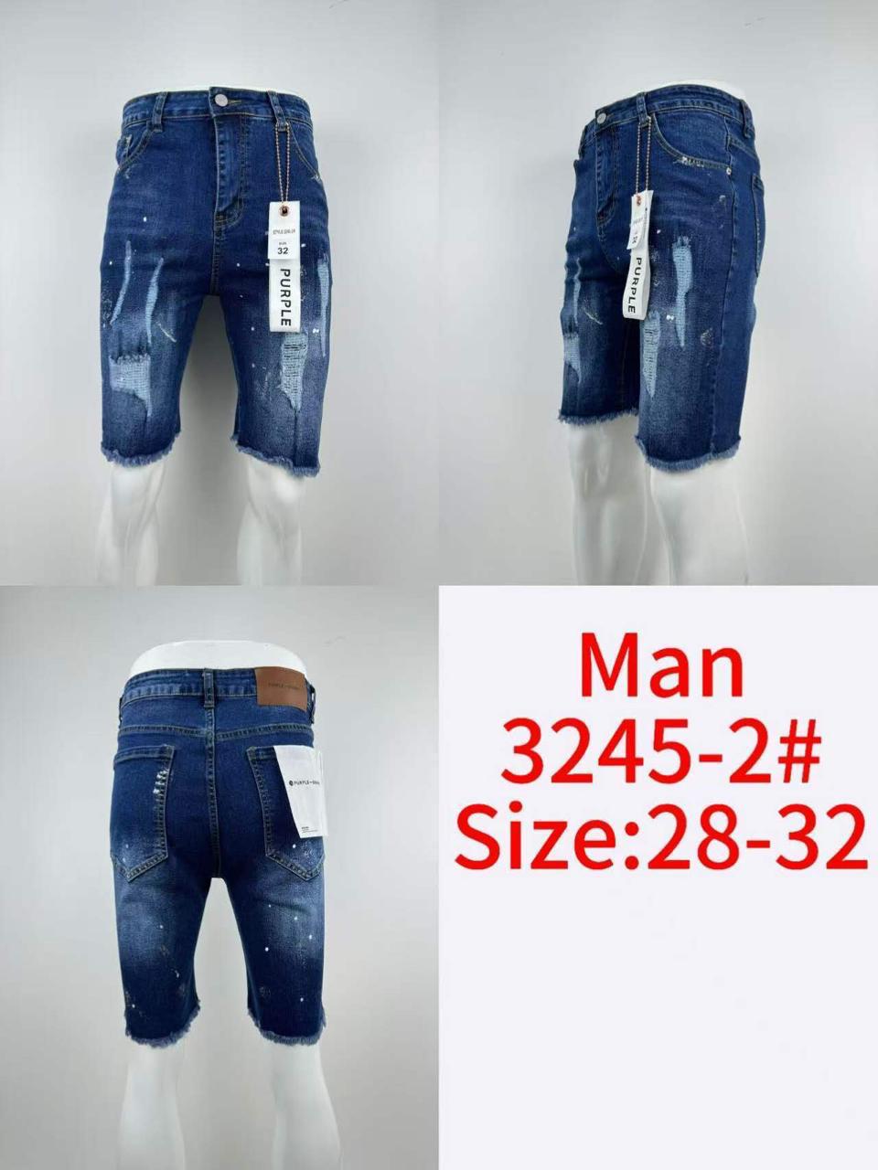 Men’s Distressed Denim Shorts – Style 3245-2#