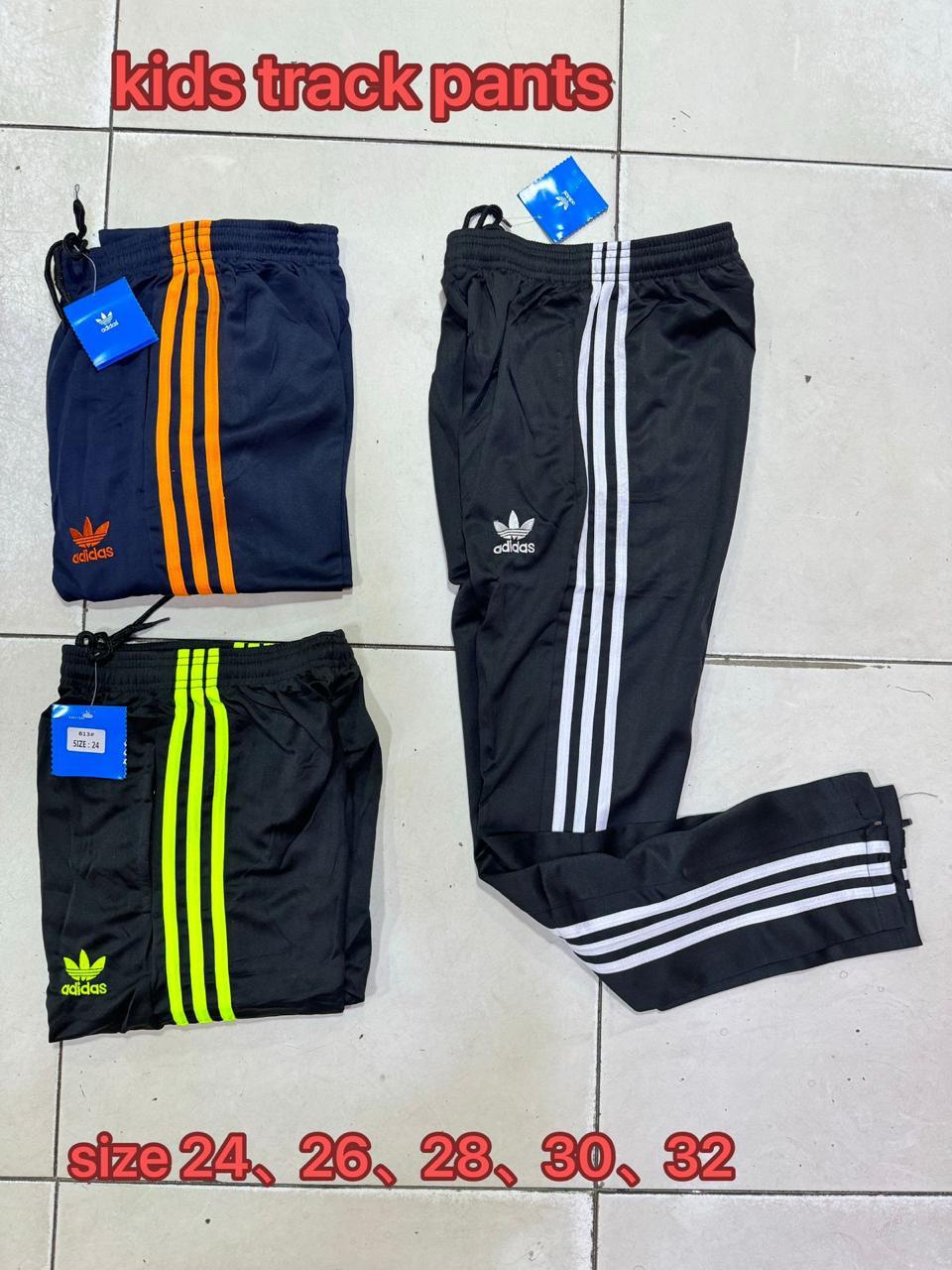Kids' Branded Track Pants – Striped Sports Bottoms