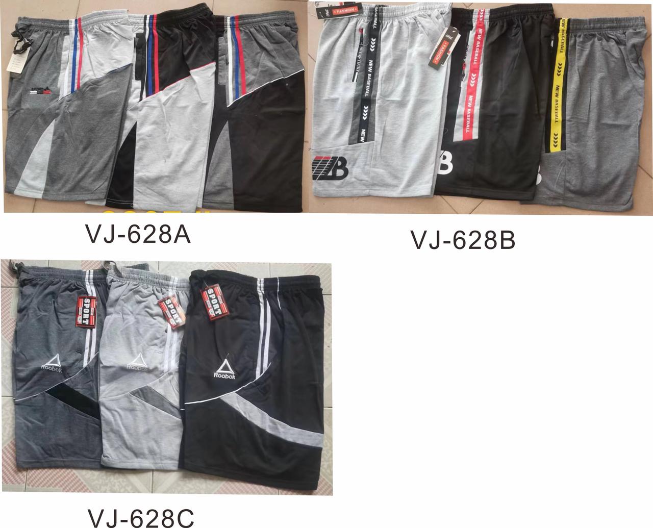 VJ-628A / VJ-628B / VJ-628C – Plus Size Stylish Men's Shorts (2XL, 3XL, 4XL)