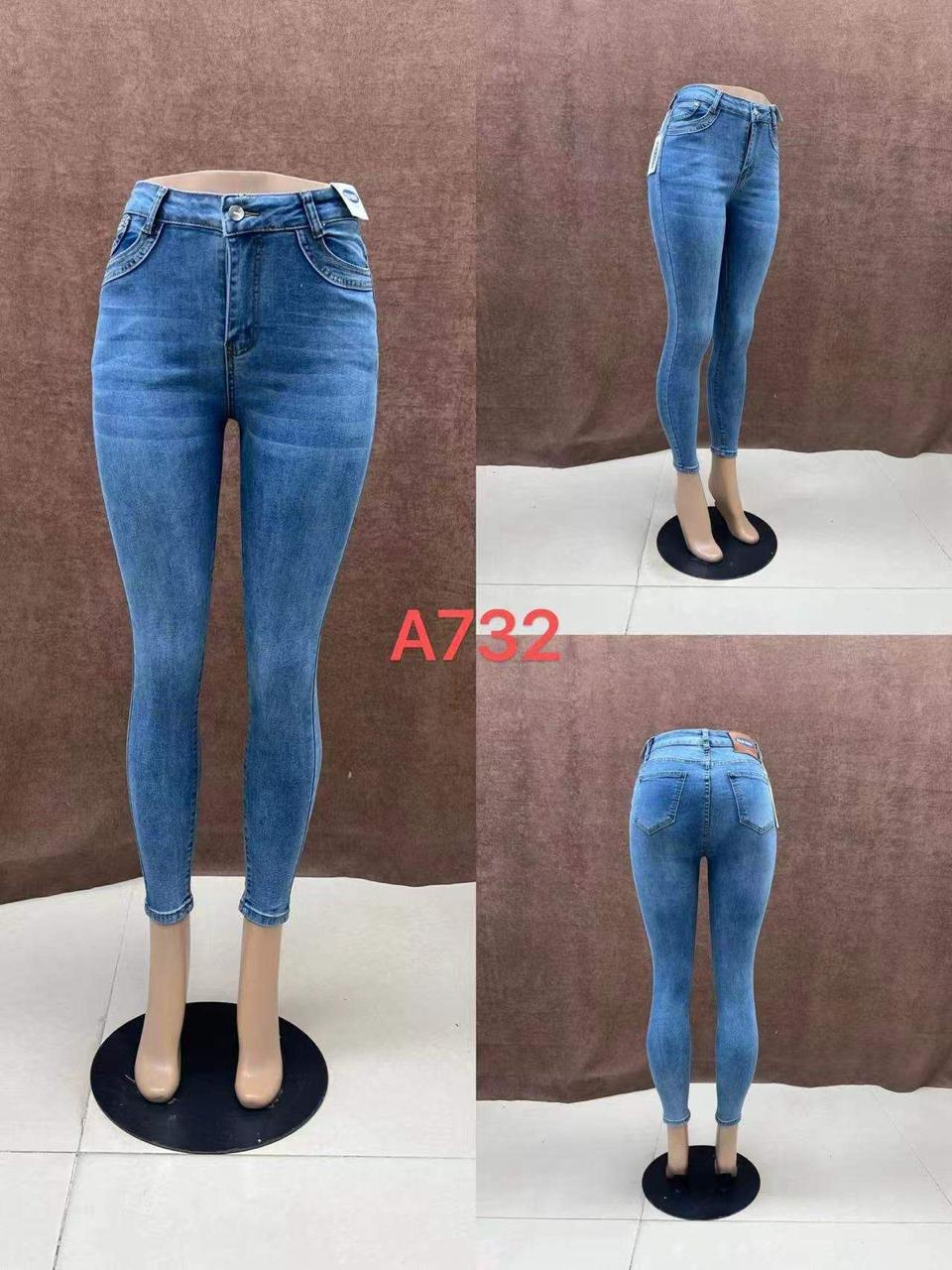 Women's Mid-Wash High-Rise Skinny Jeans β Style A732