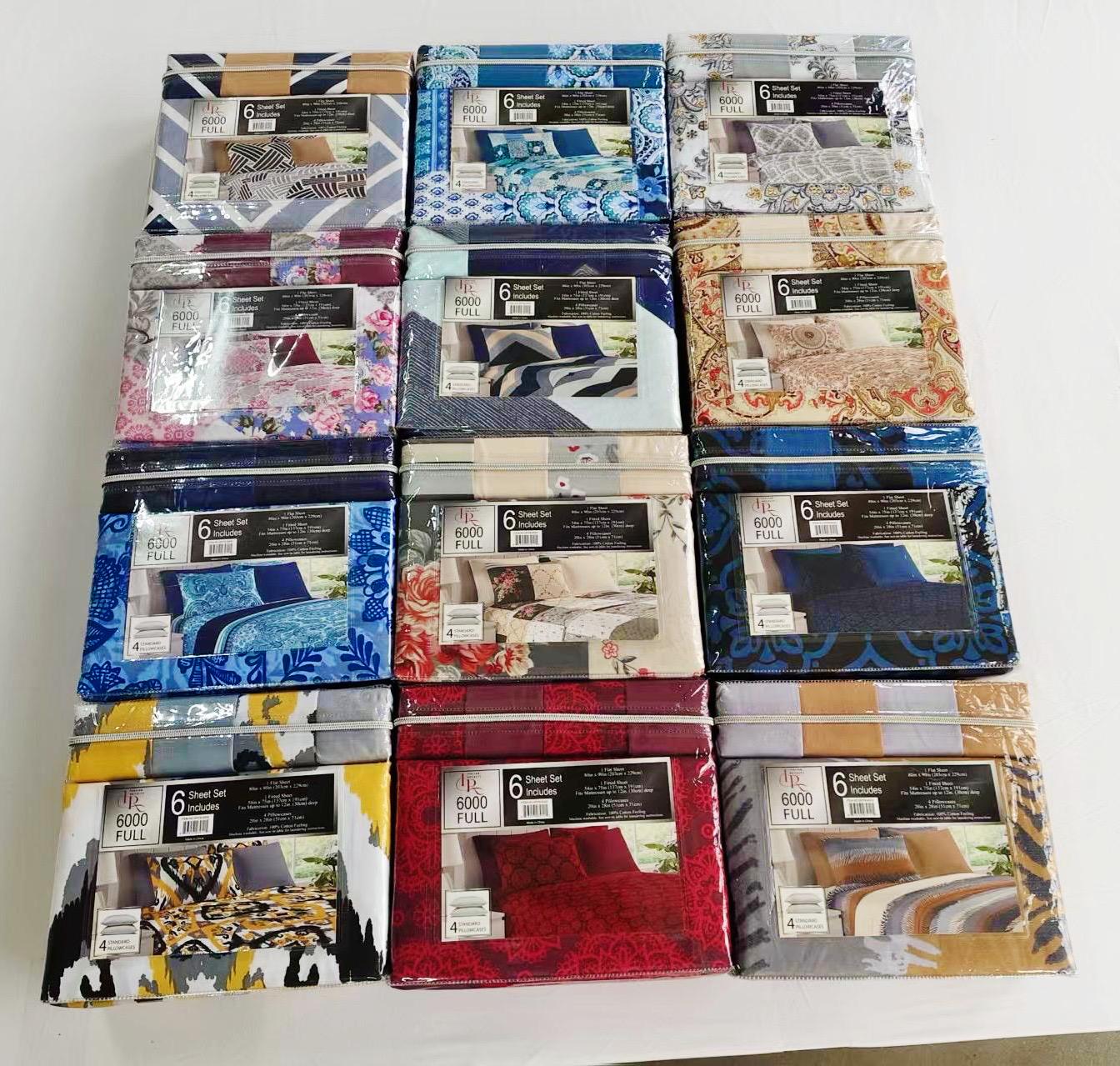 Queen Size 6-Piece Bed Sheet Set – Assorted Prints