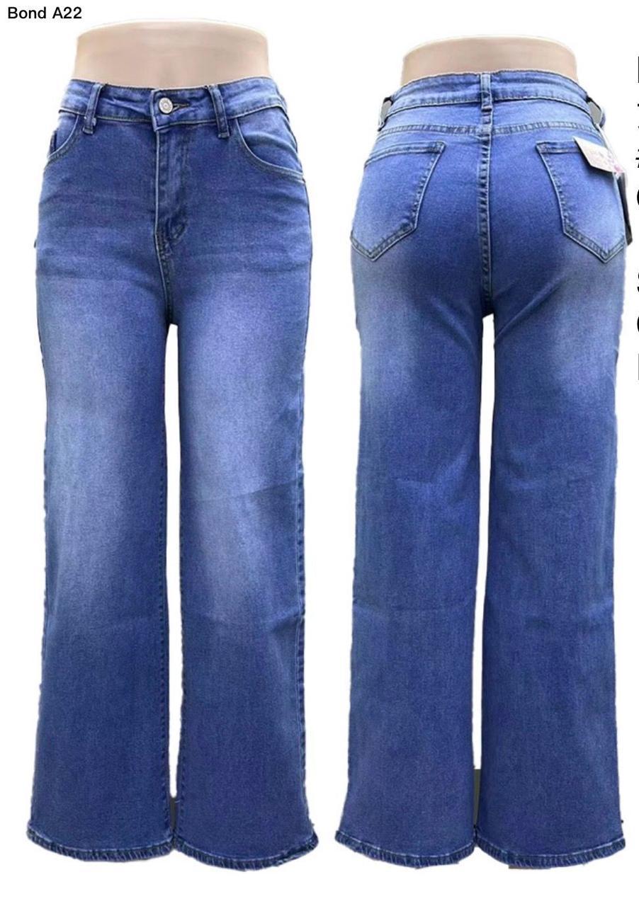 High Waist Wide Leg Denim Jeans