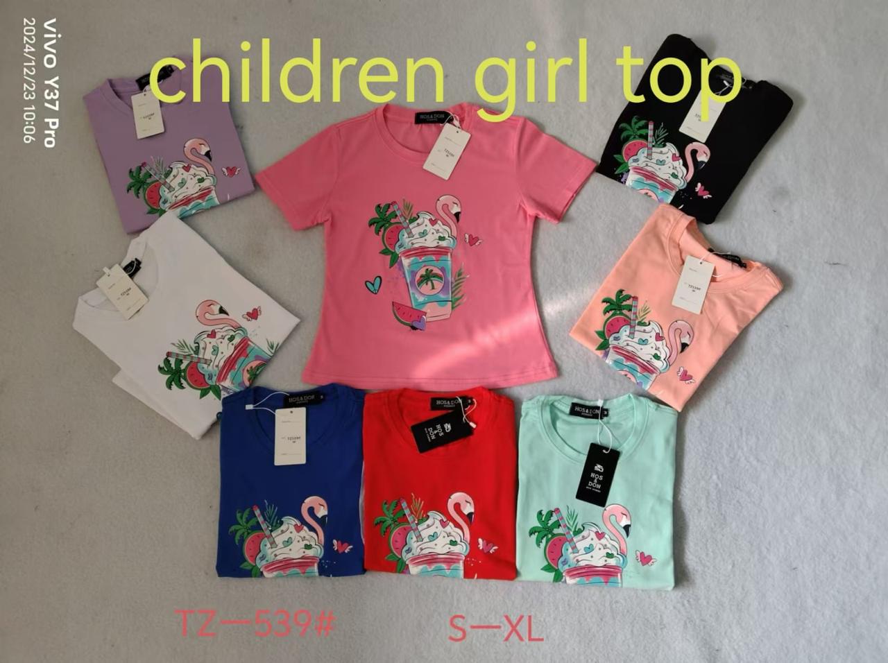 Tropical Flamingo Girls’ T-Shirt | Summer Print Tee | Sizes S to XL