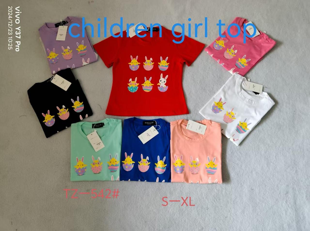 Girls' Bunny Print Tops | Cute & Colorful Easter-Inspired Tees | Sizes S to XL