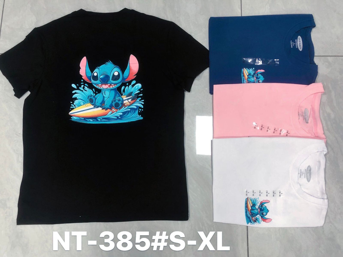 NT-385 Stitch Surf Graphic T-Shirt – S-XL