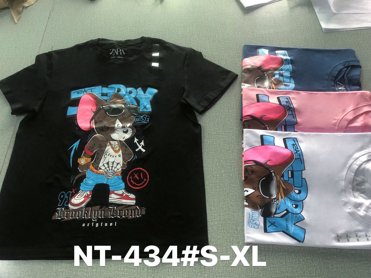 Unisex Brooklyn Jerry Cartoon Printed T-Shirt – NT-434