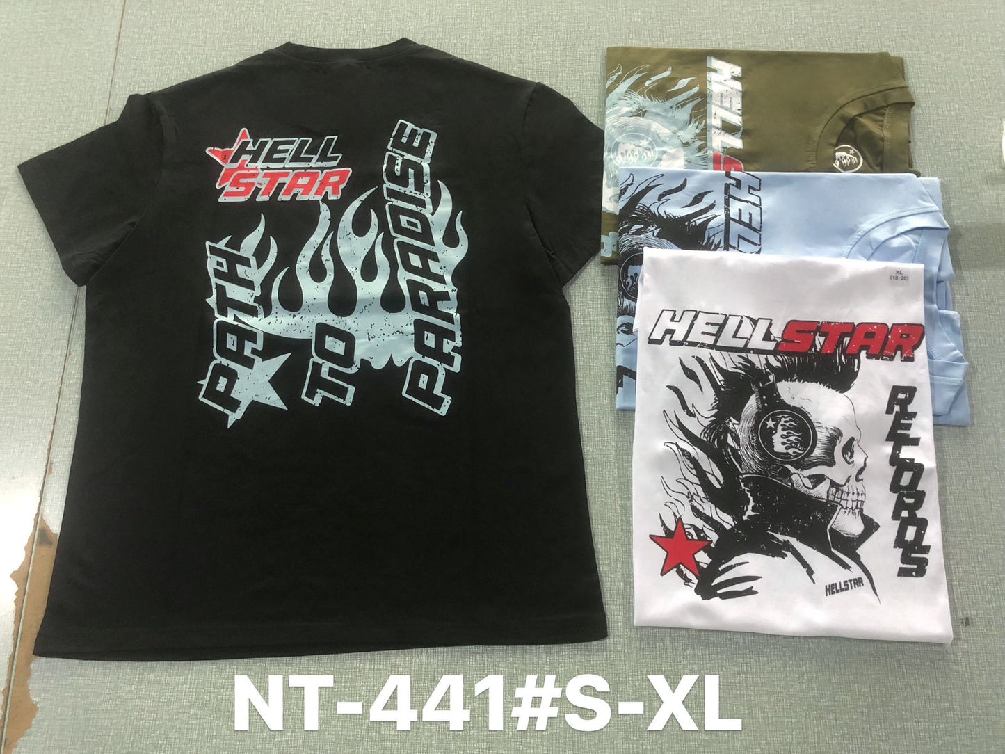 NT-441# Hellstar Graphic Printed T-Shirt for Men & Women