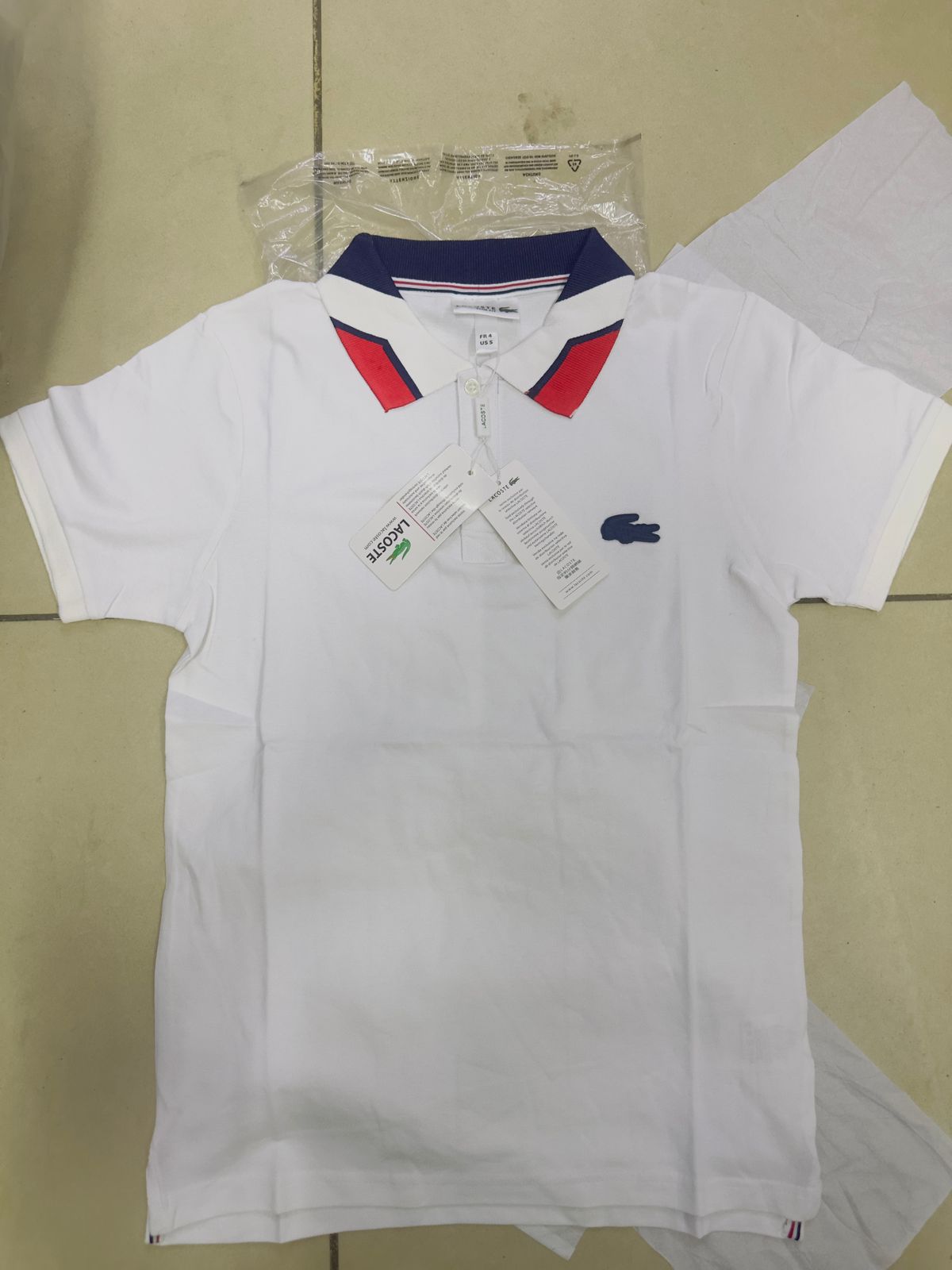 White Lacoste-Inspired Polo