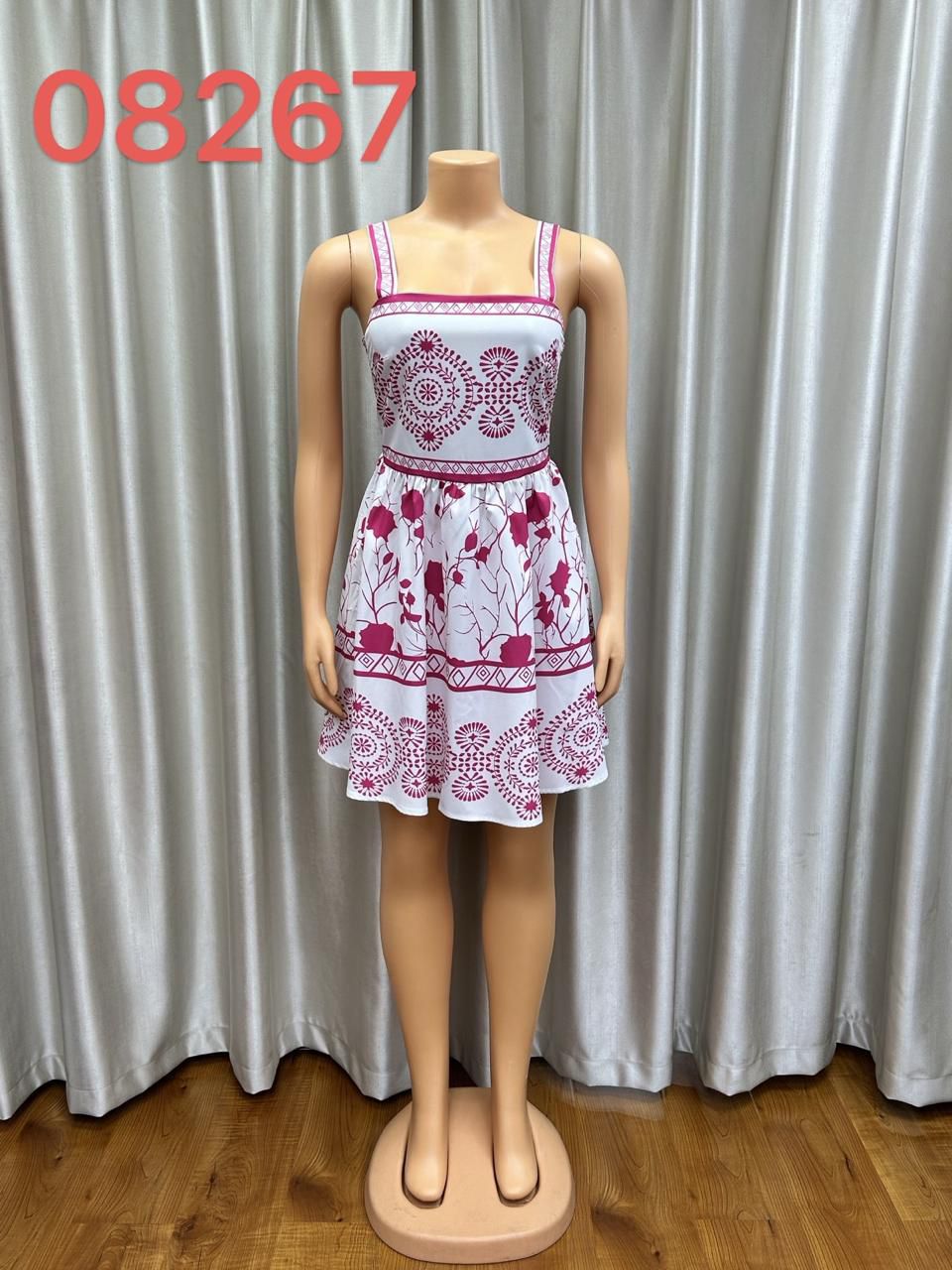 Printed Fit & Flare Mini Dress