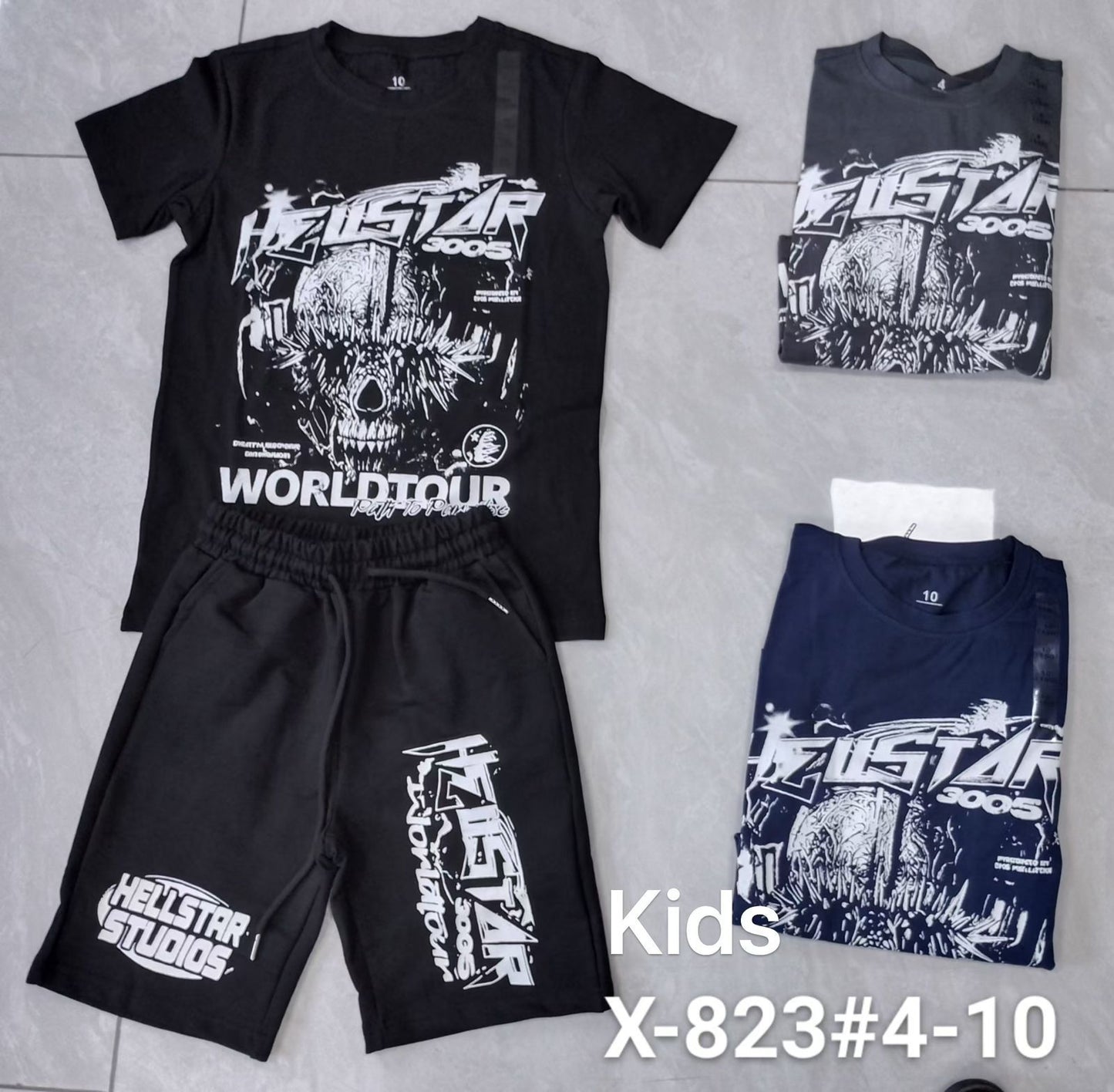 Kids Graphic T-Shirt & Shorts Set X-823