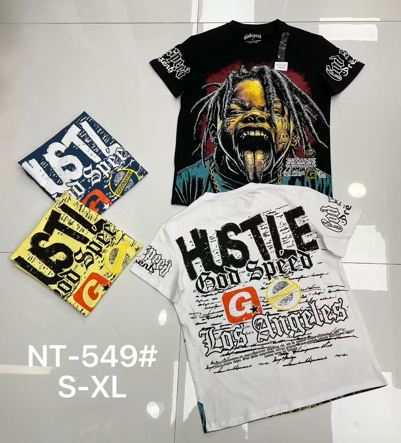Hustle God Speed Los Angeles Graphic T-Shirt | NT-549