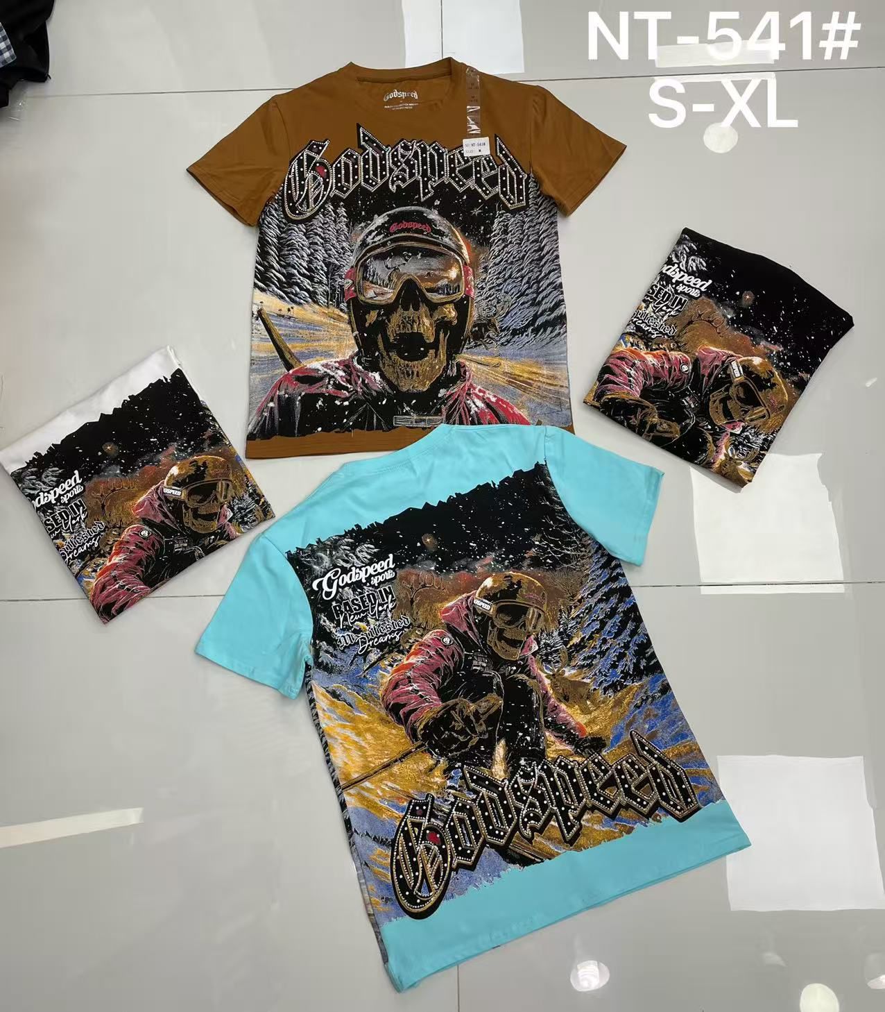 Godspeed Sports Skull Skier Graphic T-Shirt
