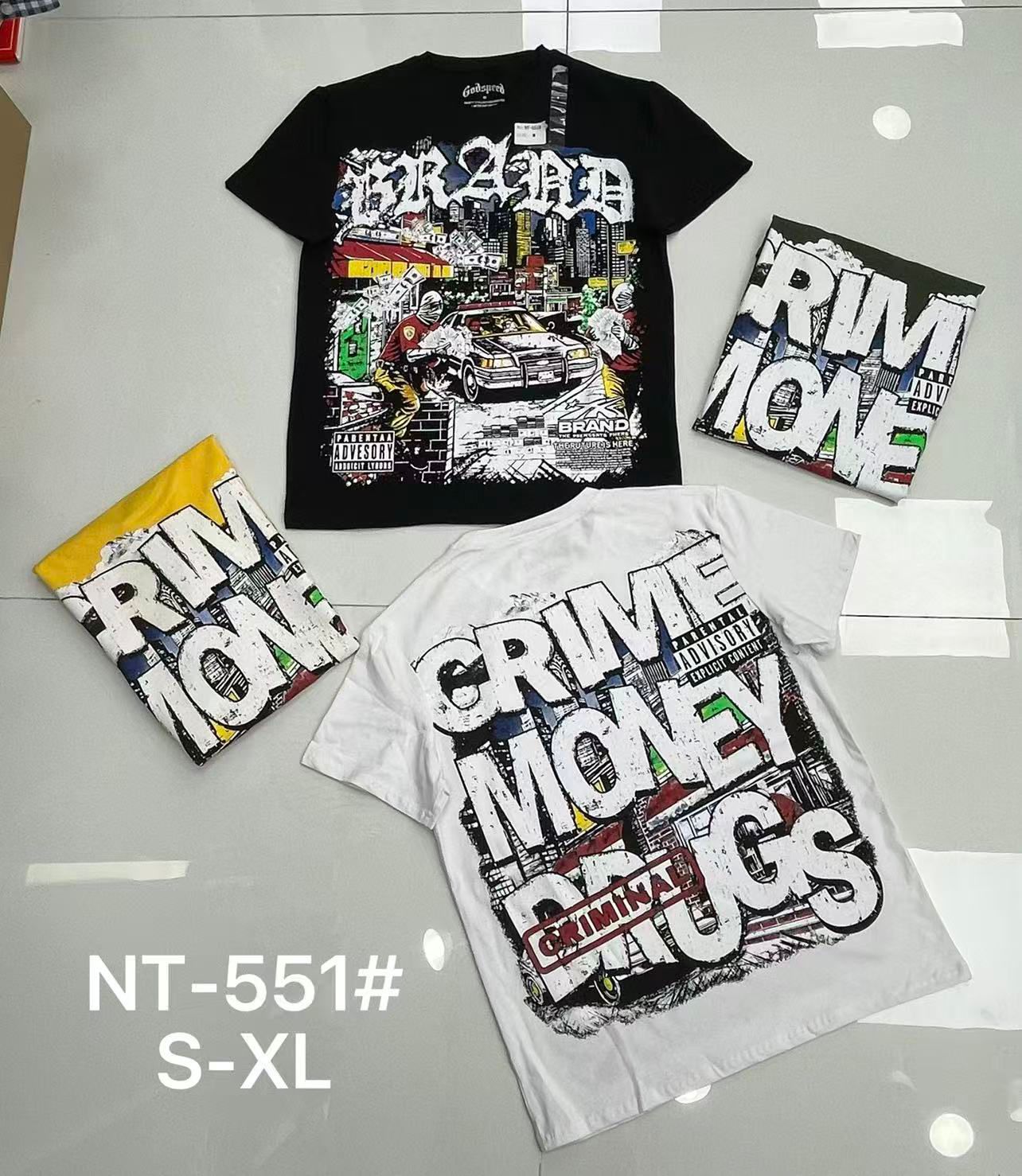 Crime Money Drugs Criminal Graphic T-Shirt