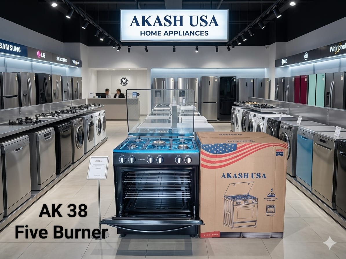 Akash USA AK38 Five Burner Gas Stove with Oven