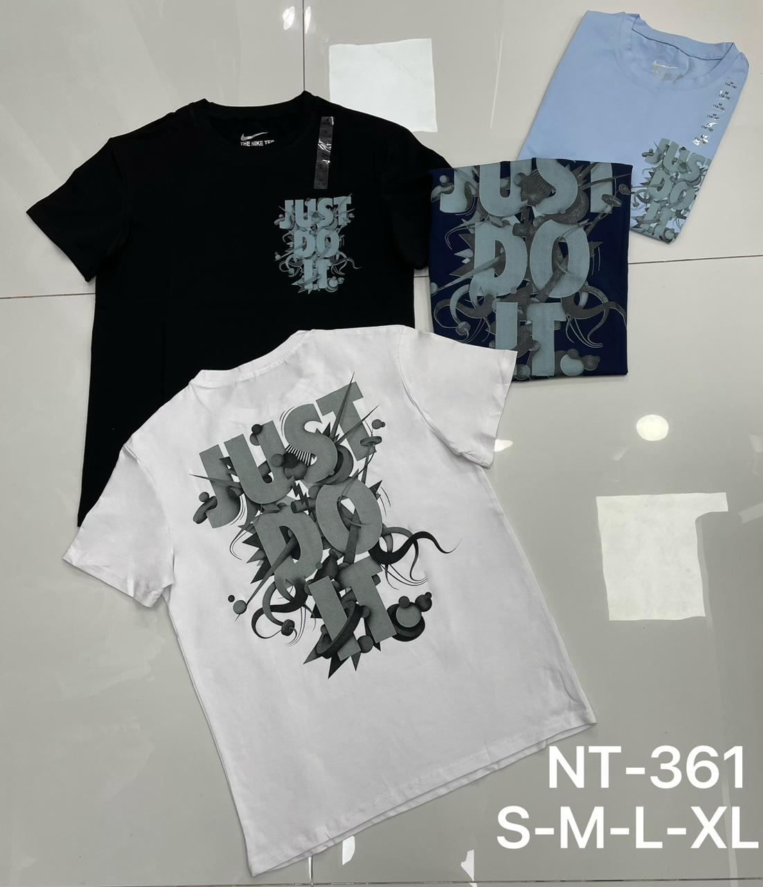 Nike "Just Do It" Monochrome Graphic T-Shirt – NT-361