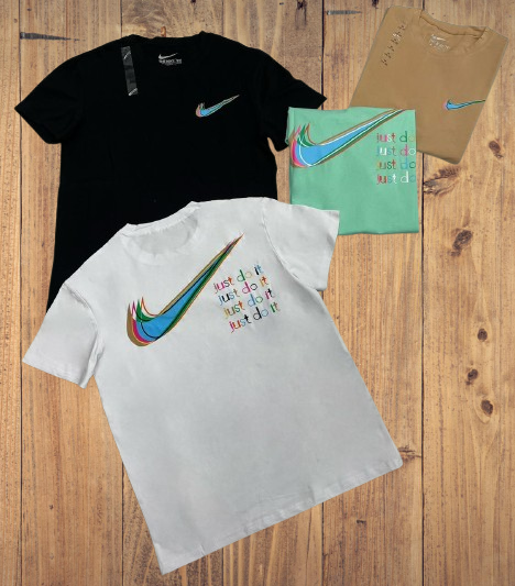 Nike "Just Do It" Multicolor Swoosh Graphic T-Shirt – NT-370