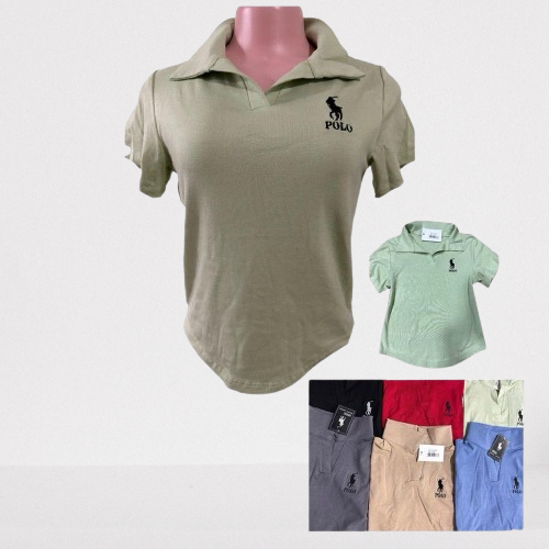 Polo Ladies Polo Collar Top β #NY-515-G53