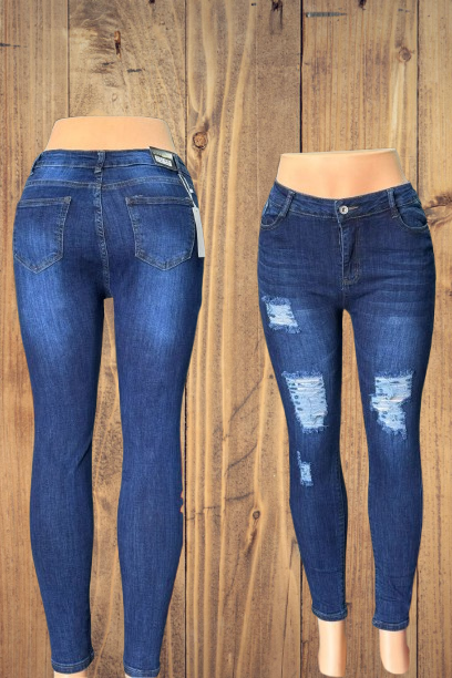 Women’s Distressed Skinny Fit Jeans-M765
