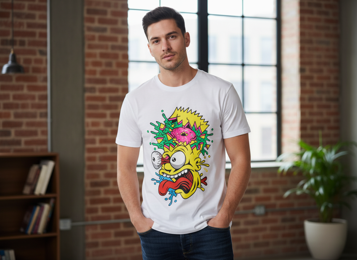 NT-479 | Crazy Cartoon Graphic T-Shirt