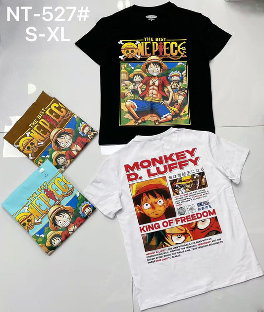 Anime Printed Cotton T Shirt