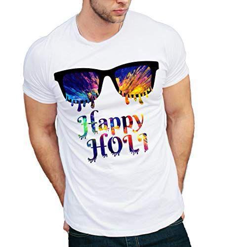 Happy Holi Sunglasses Print T-Shirt