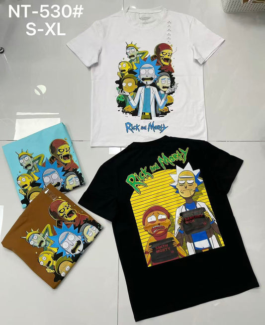 Rick and Morty Graphic Printed Cotton T Shirt