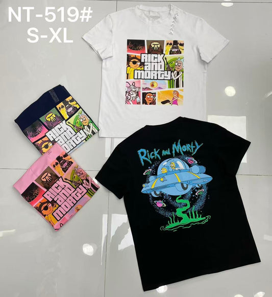 Rick & Morty Graphic Print T-Shirt – Model NT-519#