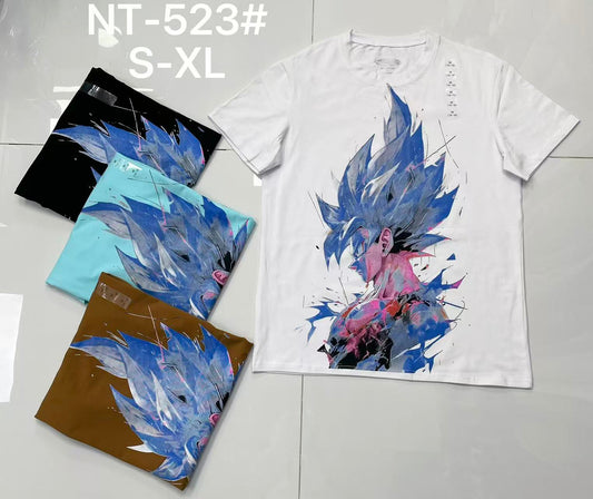 Dragon Ball Super Saiyan Artistic Splash Print T-Shirt