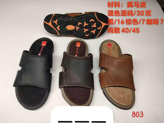Men’s Premium Leather Slide Sandals