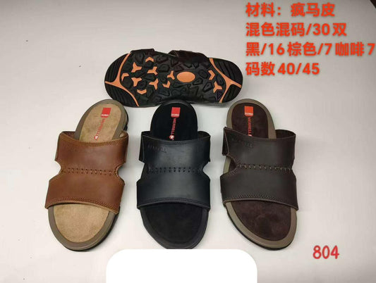 Men’s Premium Leather Slide Sandals