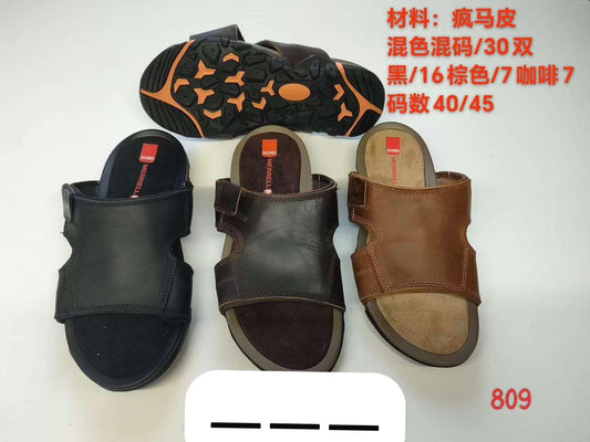 Men’s Premium Leather Comfort Slides