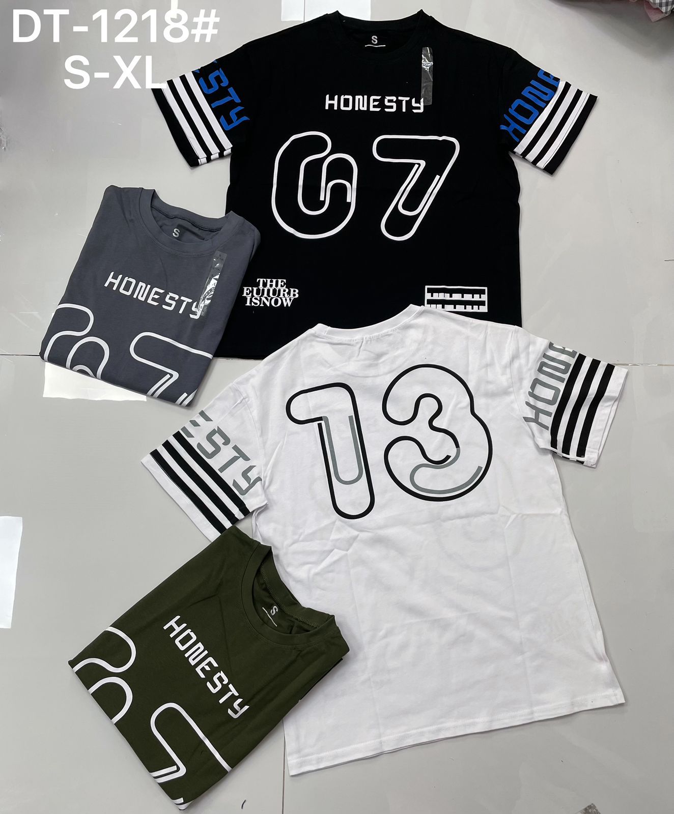 Honesty Varsity Number Tee – DT1218 (S–XL)