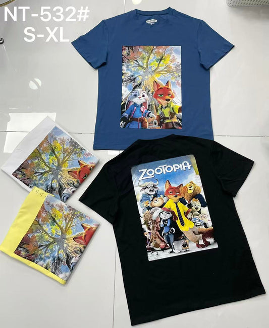 Printed Cartoon Graphic T-Shirt