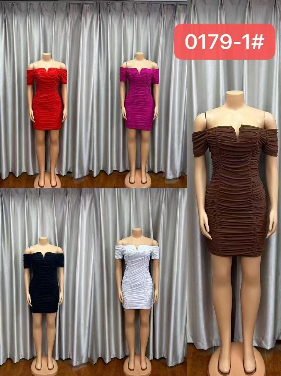 Elegant Off-Shoulder Ruched Bodycon Mini Dress – Style 0179-1#