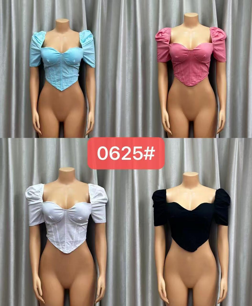 Puff Sleeve Sweetheart Neck Corset Top – Style 0625#