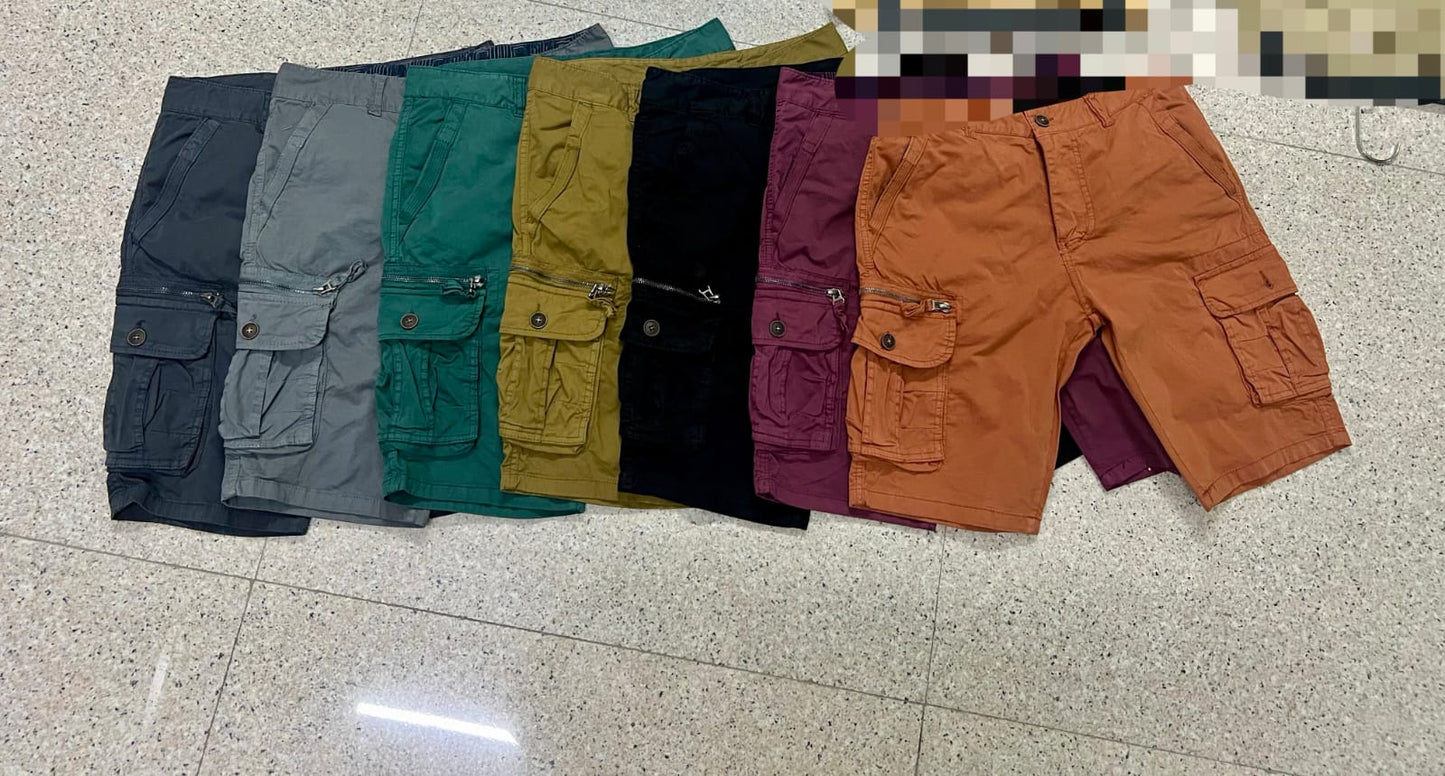 Men’s Multi-Pocket Cargo Shorts – 8 Color Options