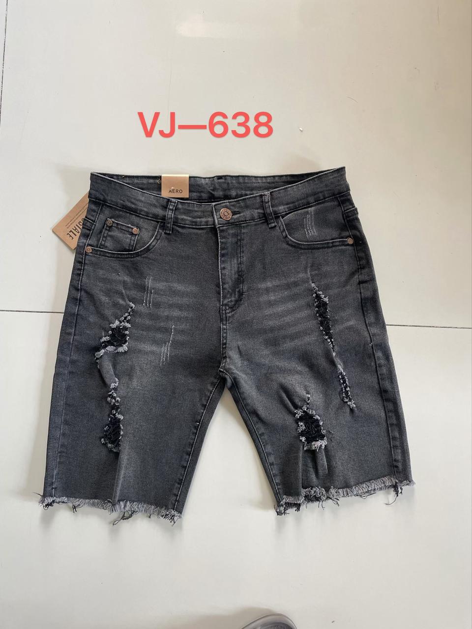 VJ-638# Black Ripped Denim Shorts – Aeropostale