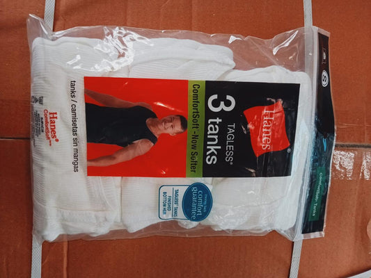 Hanes Tagless Tank Tops – 3-Pack ComfortSoft®