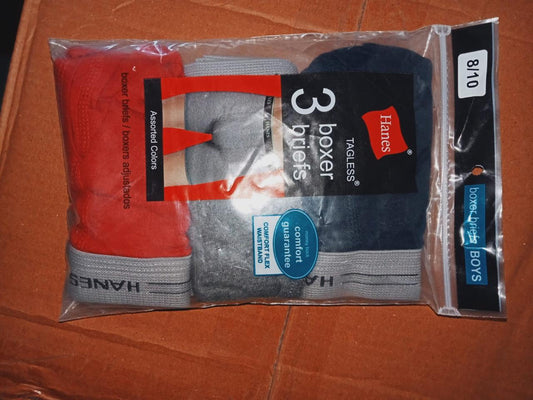 Hanes Tagless Boys' Boxer Briefs – 3-Packs
