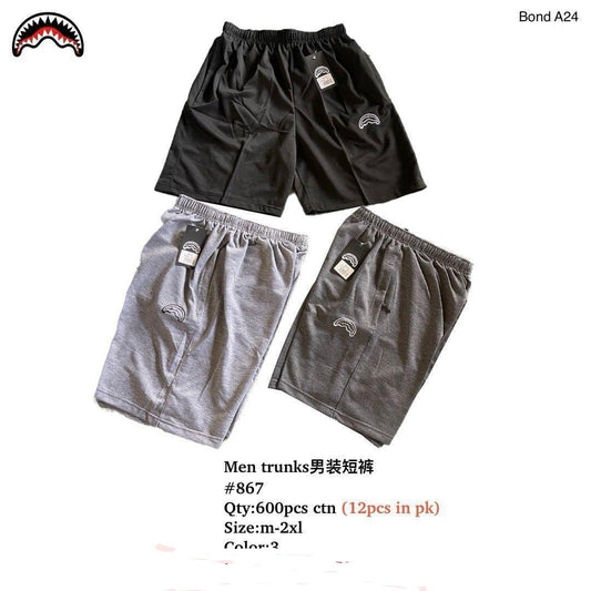 Men’s Shark Logo-Inspired Trunk Shorts – Stylish Everyday Comfort | Model #867