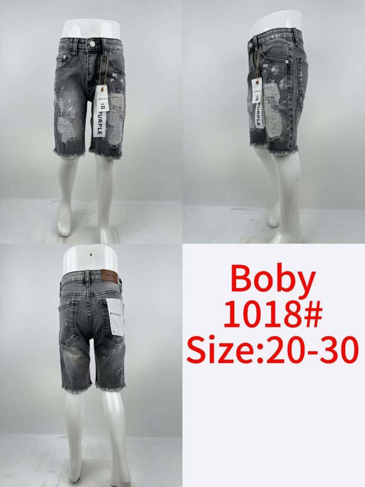 Boys’ Ripped Denim Shorts – Style 1018#