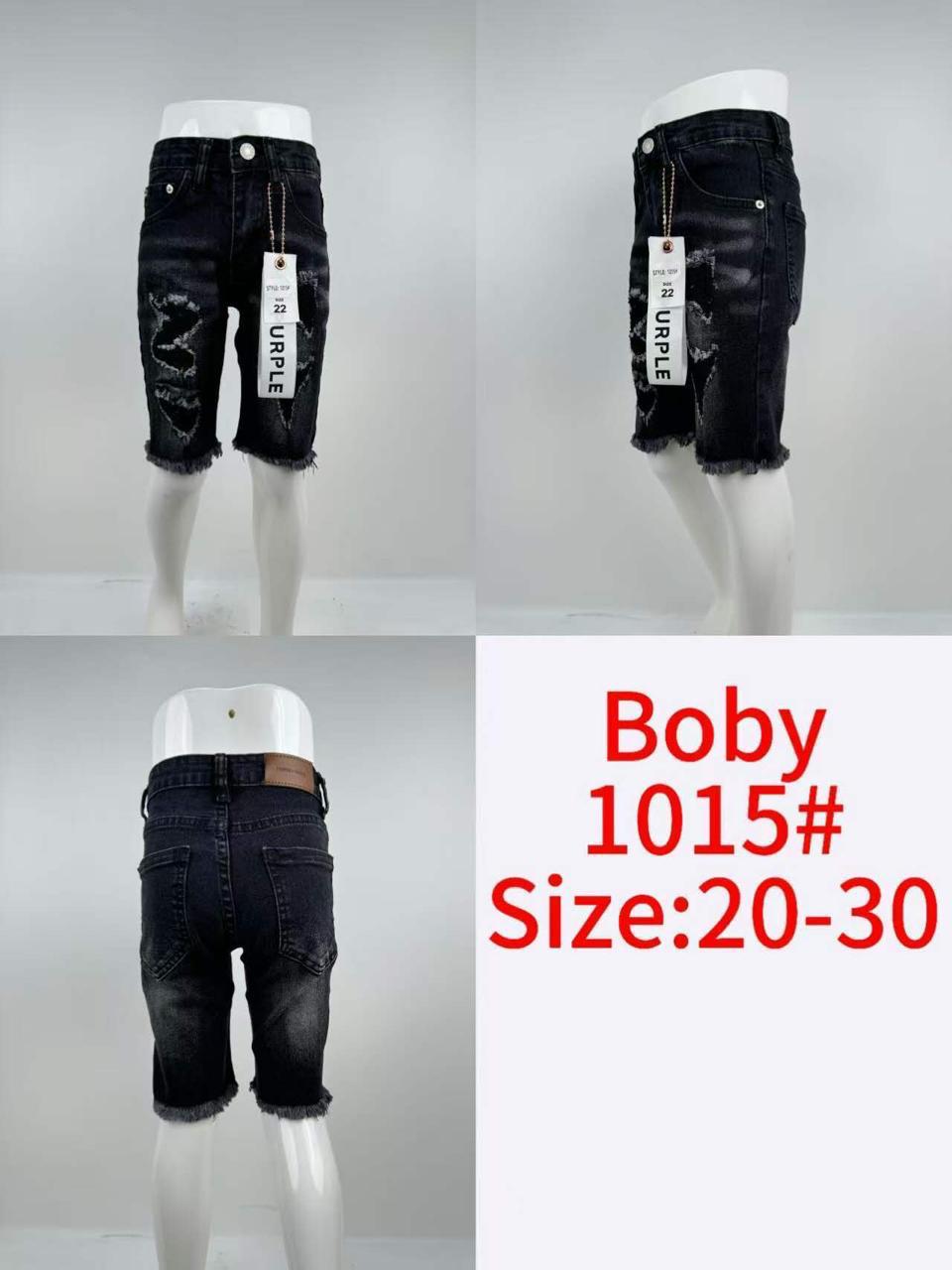 Boys’ Distressed Black Denim Shorts