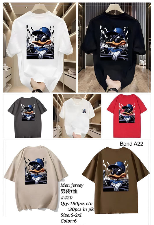 Men’s Street Daffy Duck Graphic Jersey T-Shirt – #420 | Sizes S–2XL