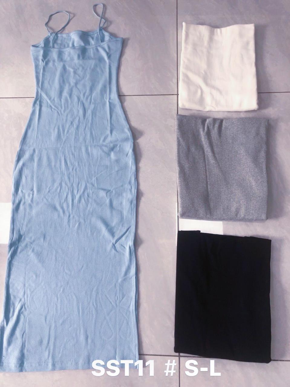 Women's Ribbed Bodycon Spaghetti Strap Midi Dress