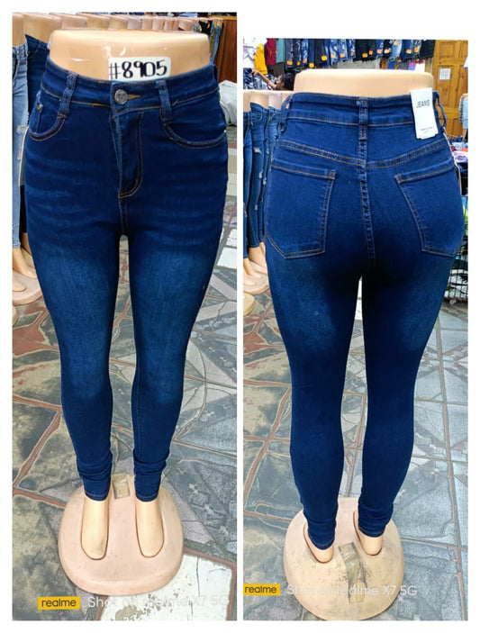 Classic Blue High Waist Skinny Jeans for Women