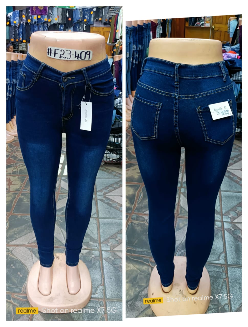 Midnight Blue Slim Fit Stretch Jeans for Women