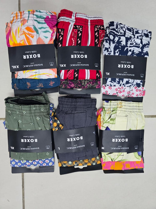 Men’s 100% Cotton Printed Boxer Shorts – Dozen Pack