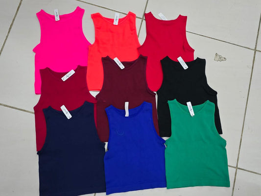 Women's Solid Color Crop Tops