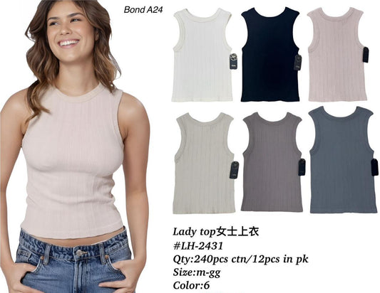 Ribbed Seamless Lady Tank Top