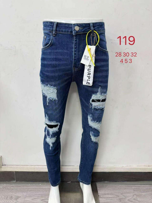 Men’s Heavy Distressed Slim Fit Jeans